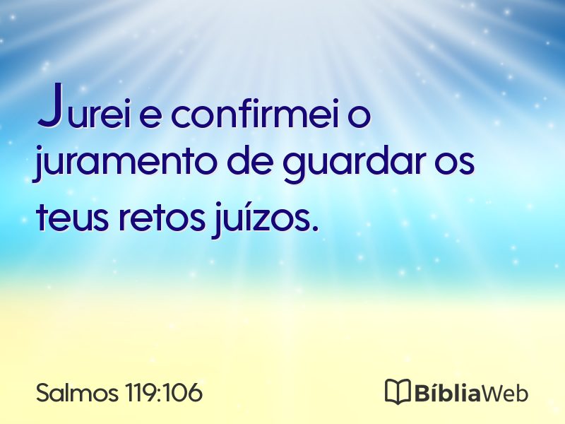 Salmos 119:106 em imagem para compartilhar