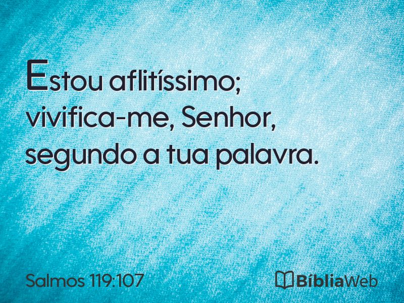 Salmos 119:107 em imagem para compartilhar