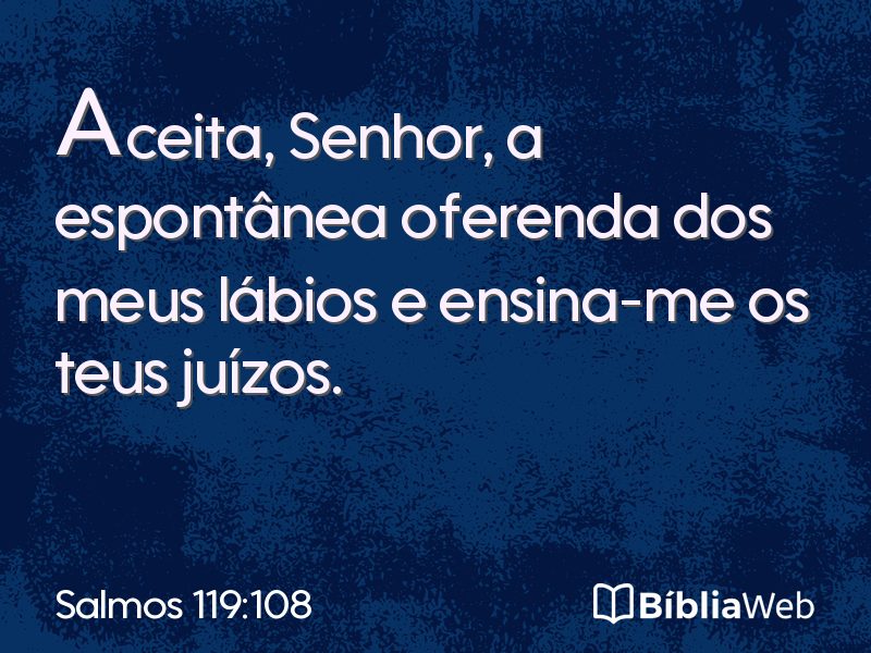 Salmos 119:108 em imagem para compartilhar