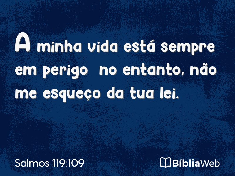 Salmos 119:109 em imagem para compartilhar