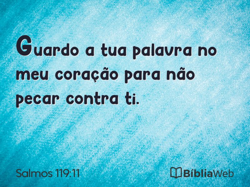 Salmos 119:11 em imagem para compartilhar