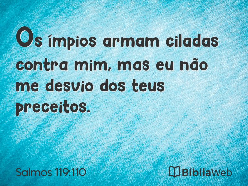 Salmos 119:110 em imagem para compartilhar