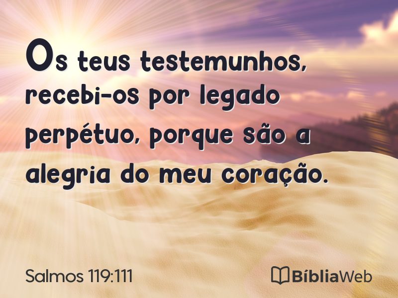 Salmos 119:111 em imagem para compartilhar