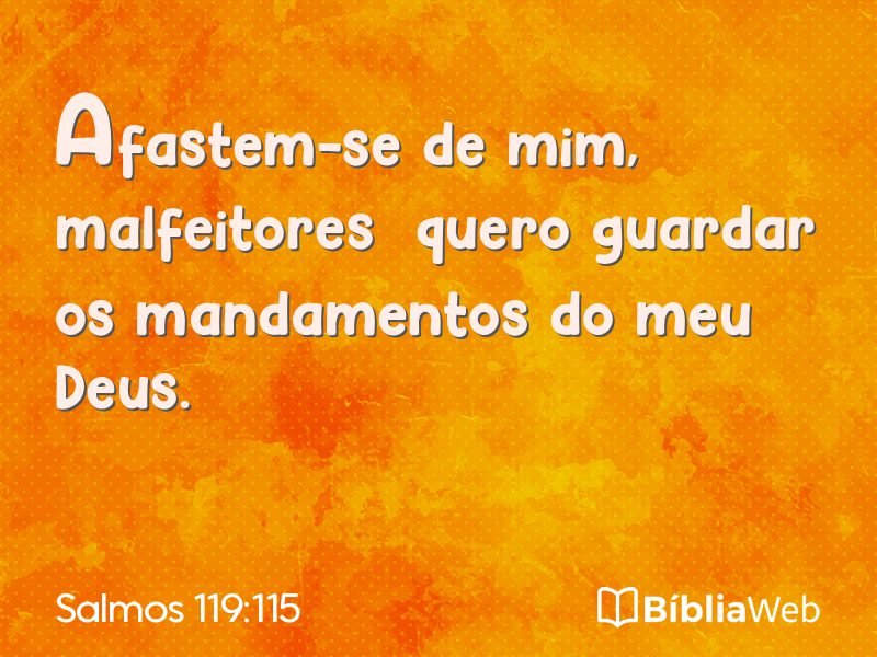 Salmos 119:115 em imagem para compartilhar