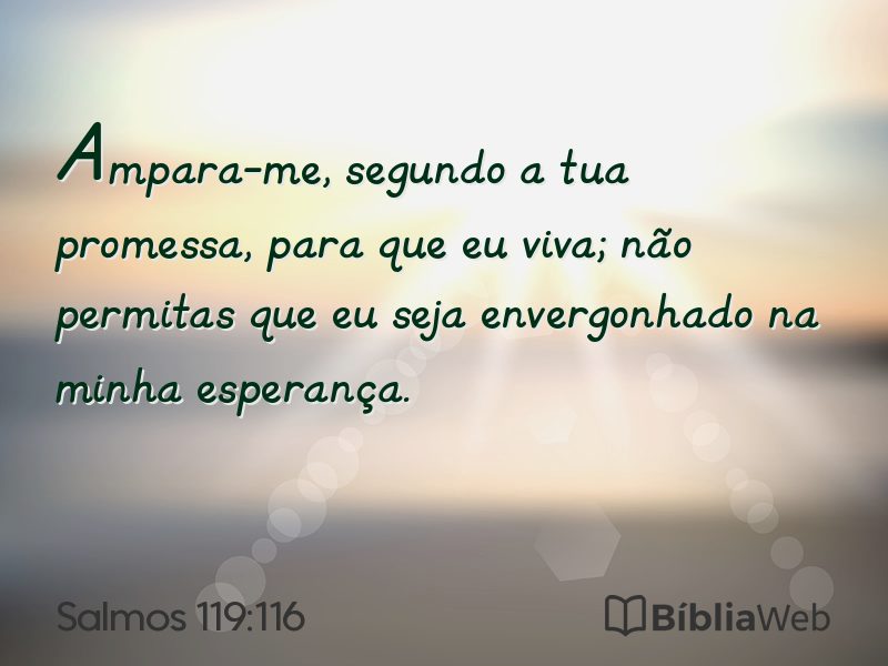 Salmos 119:116 em imagem para compartilhar