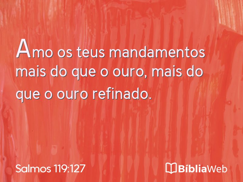Salmos 119:127 em imagem para compartilhar