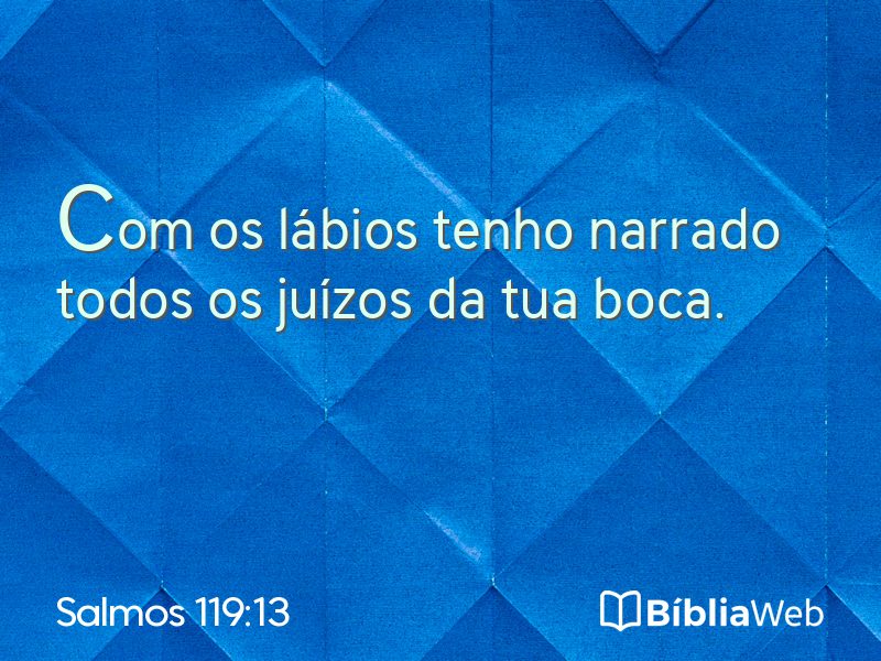 Salmos 119:13 em imagem para compartilhar