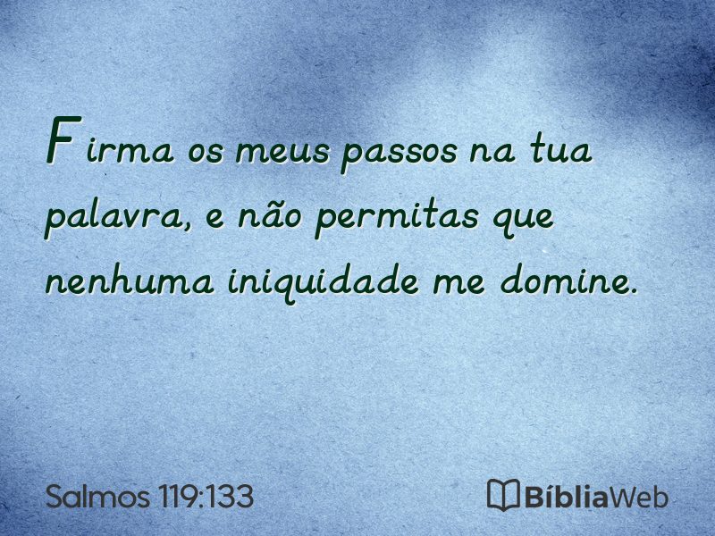 Salmos 119:133 em imagem para compartilhar