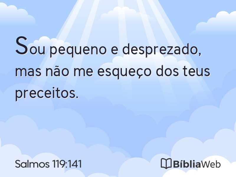 Salmos 119:141 em imagem para compartilhar