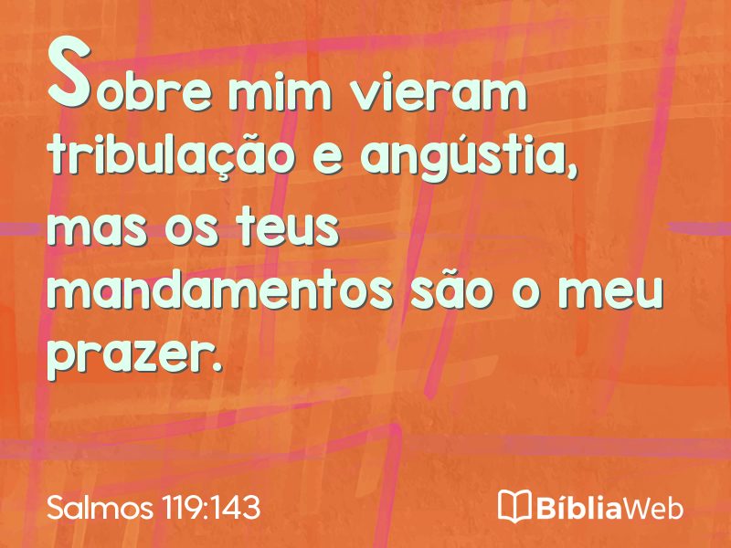Salmos 119:143 em imagem para compartilhar