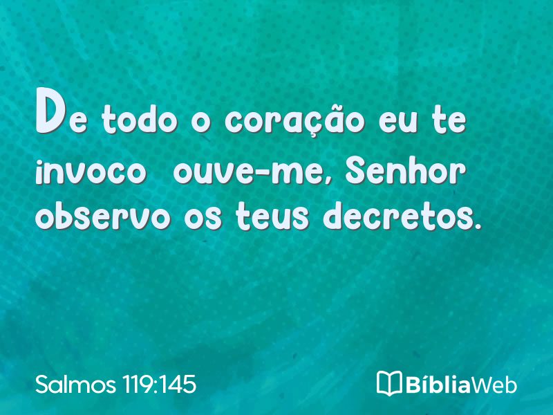 Salmos 119:145 em imagem para compartilhar
