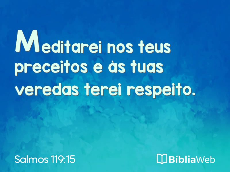 Salmos 119:15 em imagem para compartilhar