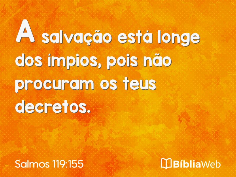Salmos 119:155 em imagem para compartilhar