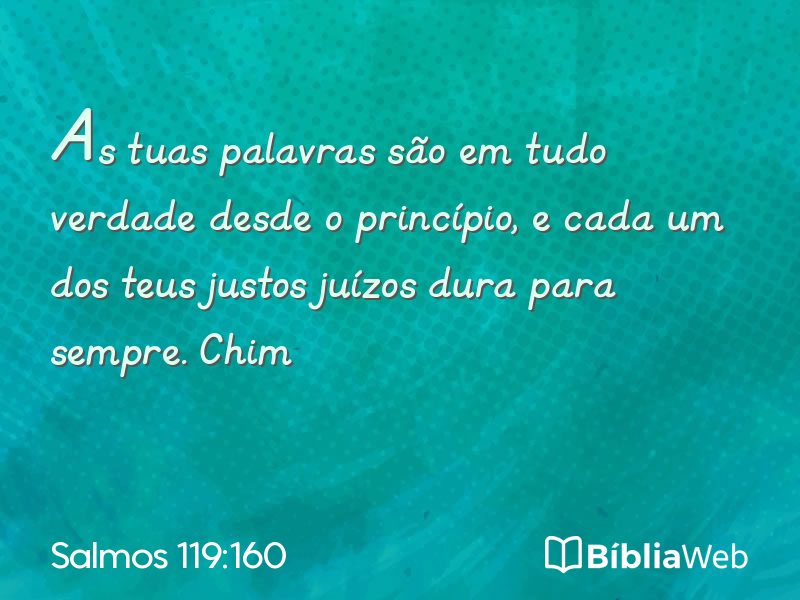 Salmos 119:160 em imagem para compartilhar