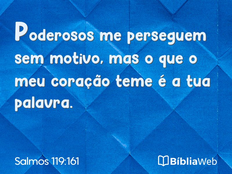 Salmos 119:161 em imagem para compartilhar