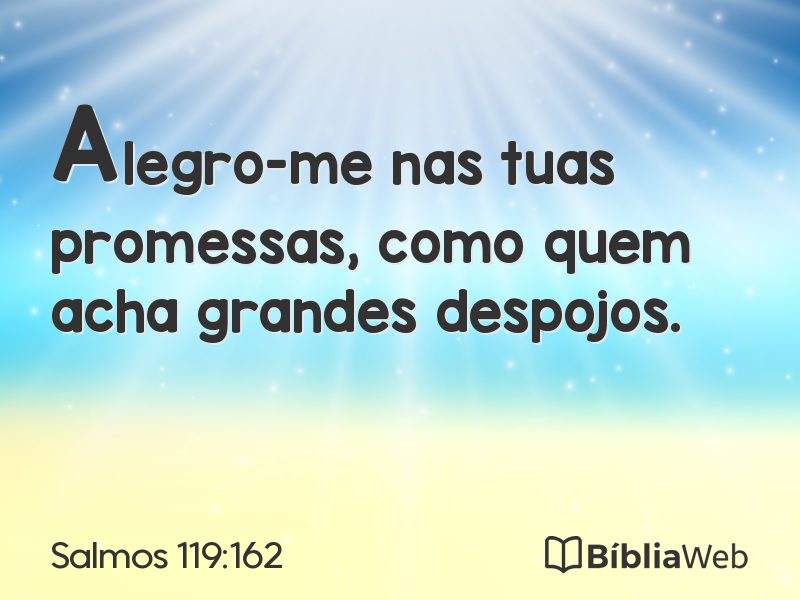 Salmos 119:162 em imagem para compartilhar