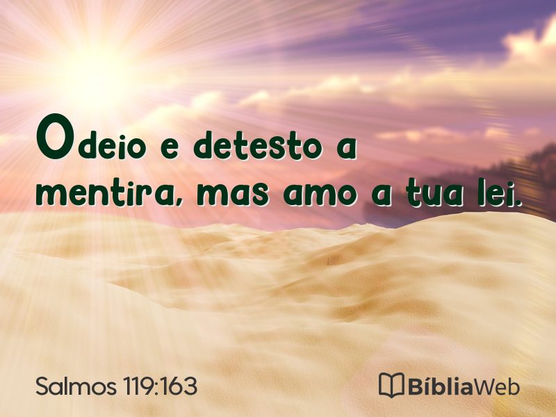 Salmos 119:163 em imagem para compartilhar