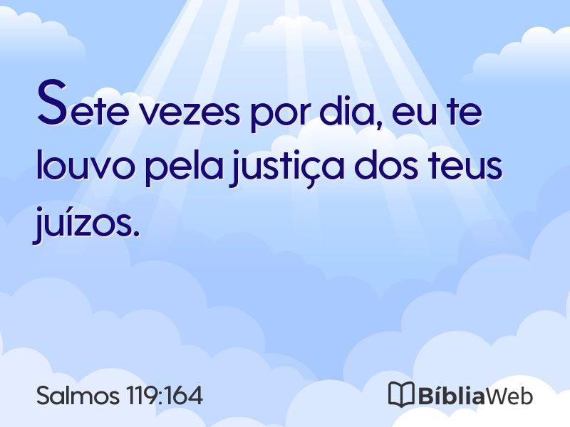 Salmos 119:164 em imagem para compartilhar