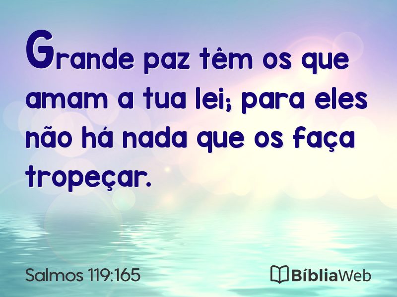 Salmos 119:165 em imagem para compartilhar