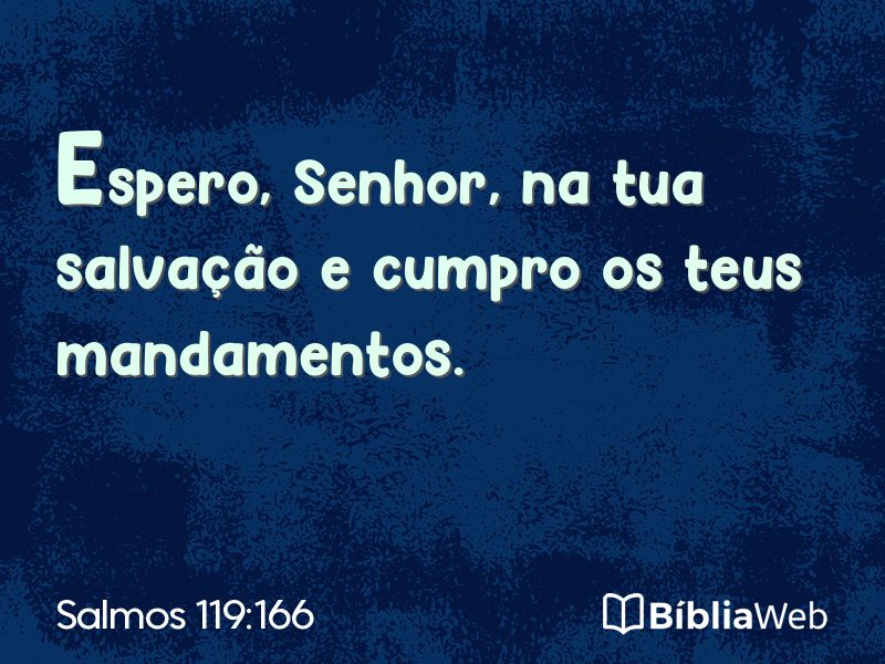 Salmos 119:166 em imagem para compartilhar