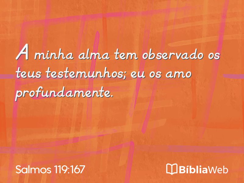 Salmos 119:167 em imagem para compartilhar