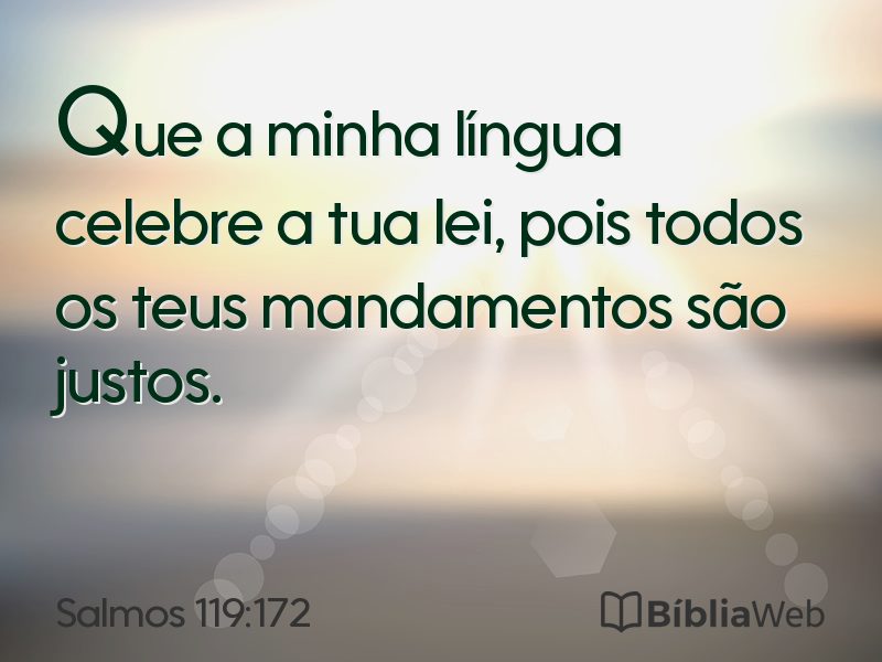 Salmos 119:172 em imagem para compartilhar