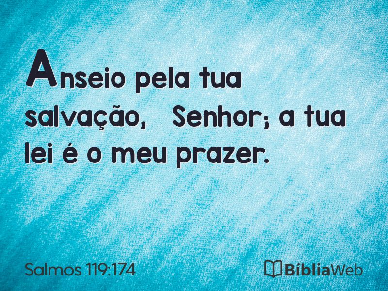Salmos 119:174 em imagem para compartilhar
