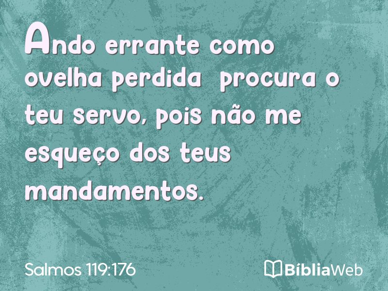 Salmos 119:176 em imagem para compartilhar