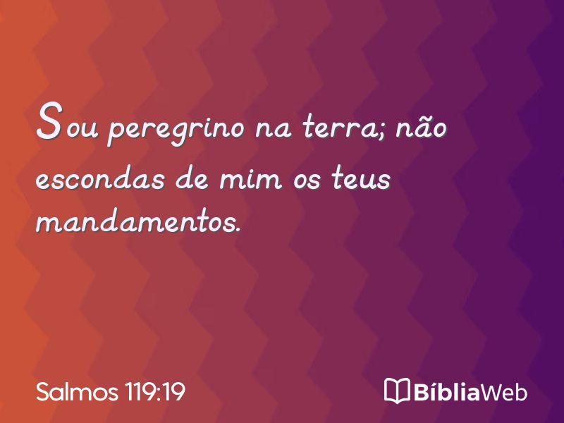 Salmos 119:19 em imagem para compartilhar