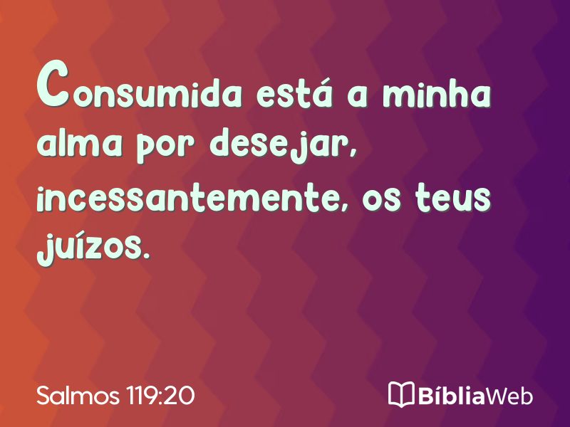 Salmos 119:20 em imagem para compartilhar