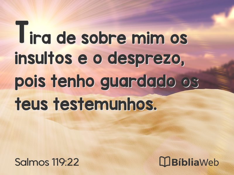 Salmos 119:22 em imagem para compartilhar