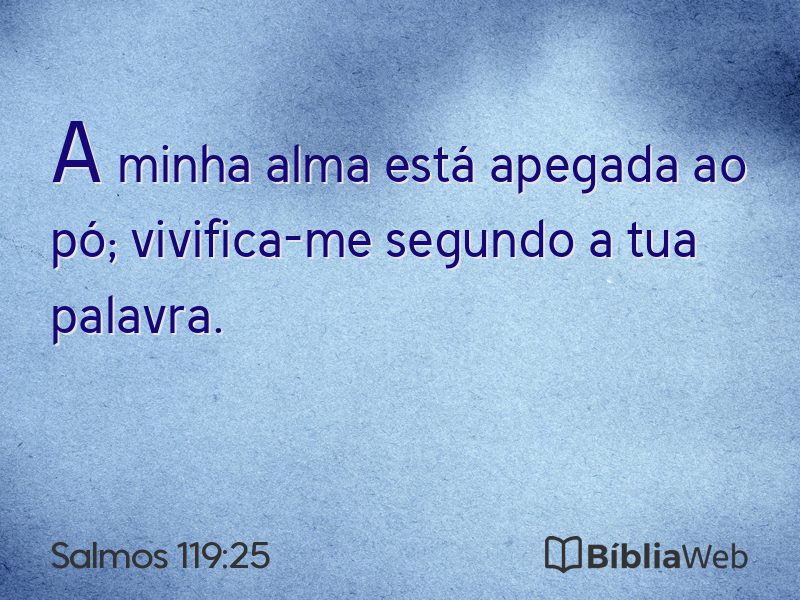 Salmos 119:25 em imagem para compartilhar