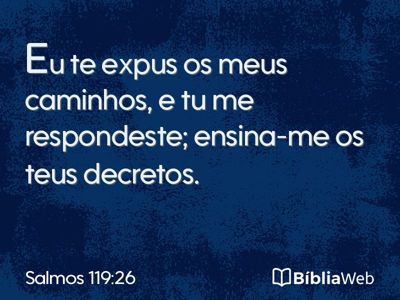 Salmos 119:26 em imagem para compartilhar