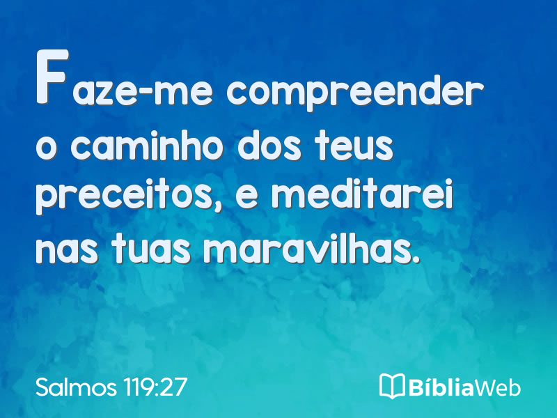 Salmos 119:27 em imagem para compartilhar