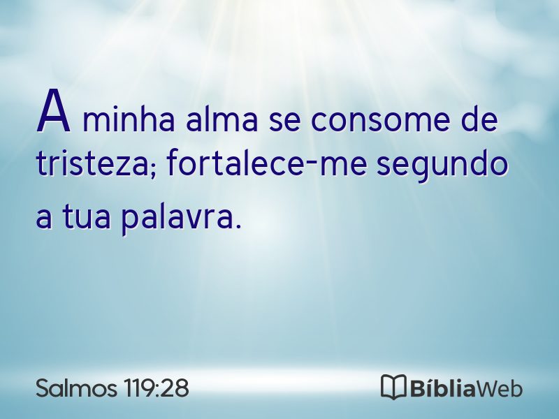 Salmos 119:28 em imagem para compartilhar