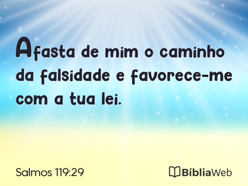 Salmos 119:29 em imagem para compartilhar