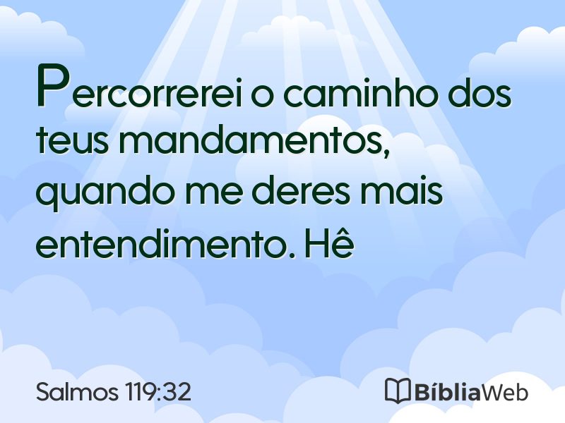 Salmos 119:32 em imagem para compartilhar