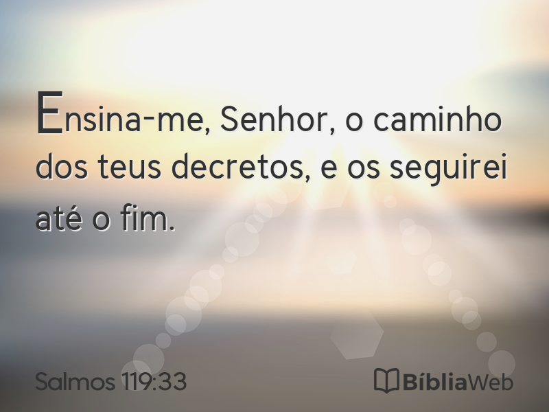 Salmos 119:33 em imagem para compartilhar