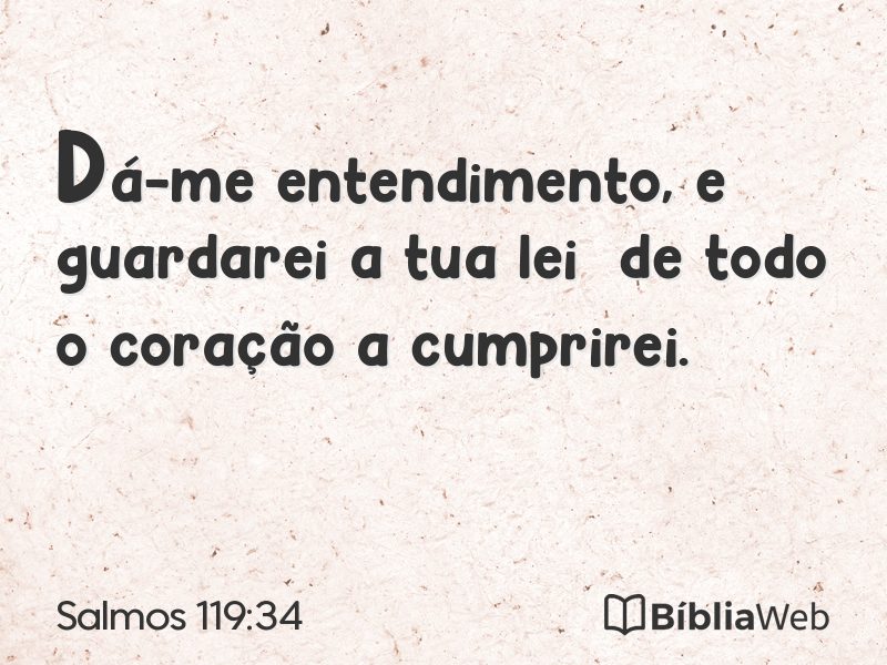 Salmos 119:34 em imagem para compartilhar
