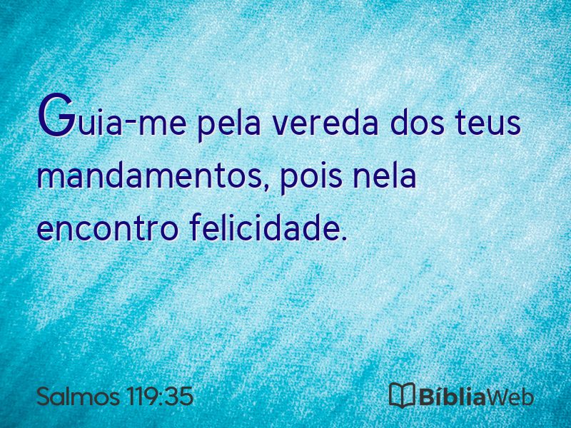 Salmos 119:35 em imagem para compartilhar