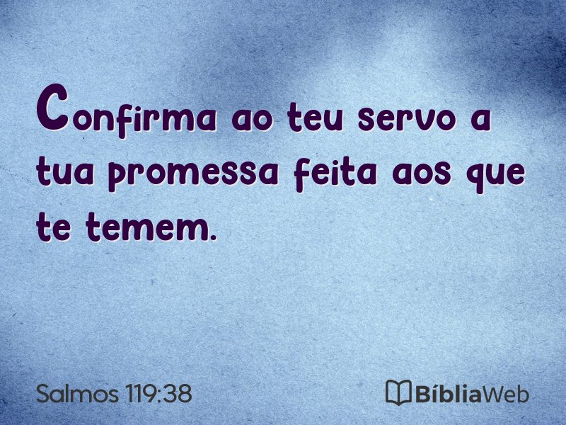 Salmos 119:38 em imagem para compartilhar