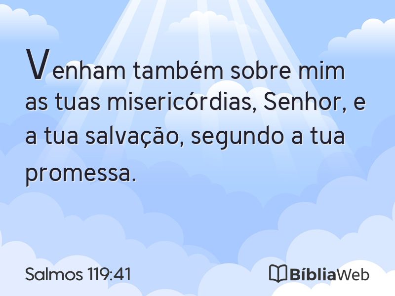 Salmos 119:41 em imagem para compartilhar