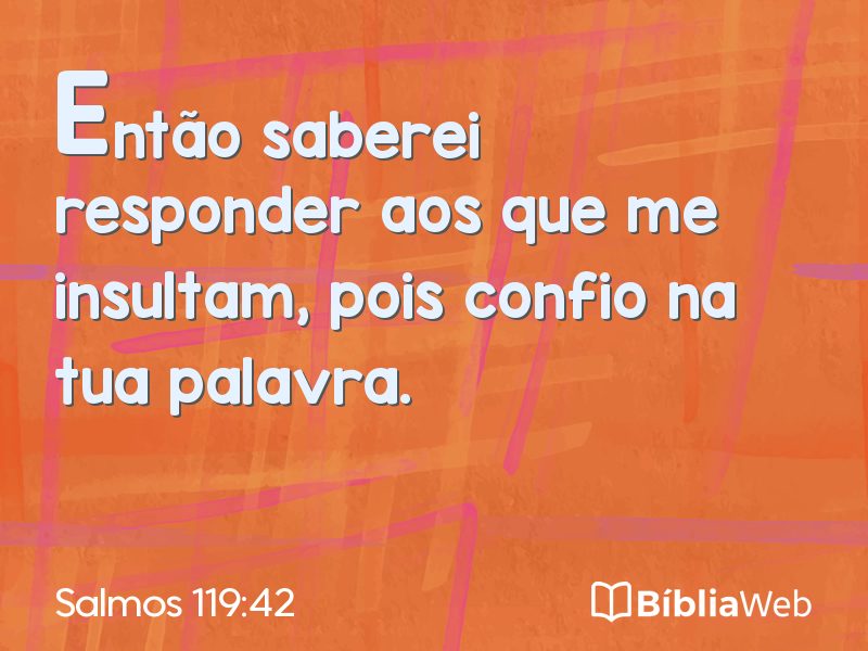 Salmos 119:42 em imagem para compartilhar