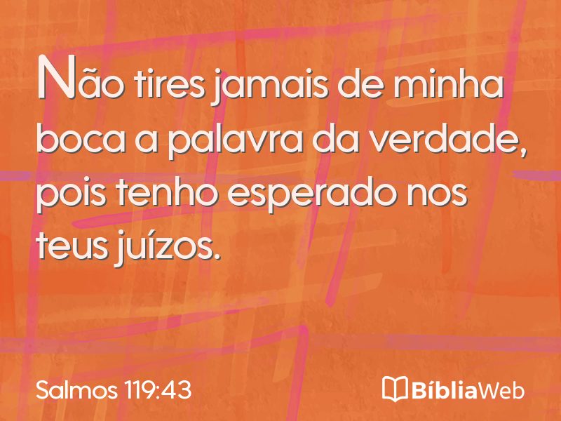 Salmos 119:43 em imagem para compartilhar