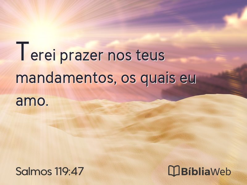 Salmos 119:47 em imagem para compartilhar