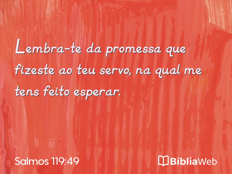 Salmos 119:49 em imagem para compartilhar