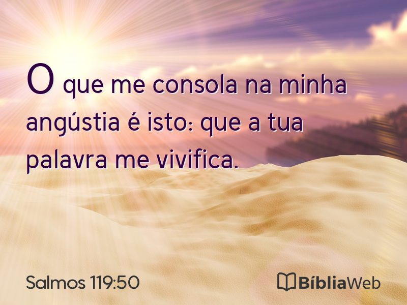 Salmos 119:50 em imagem para compartilhar