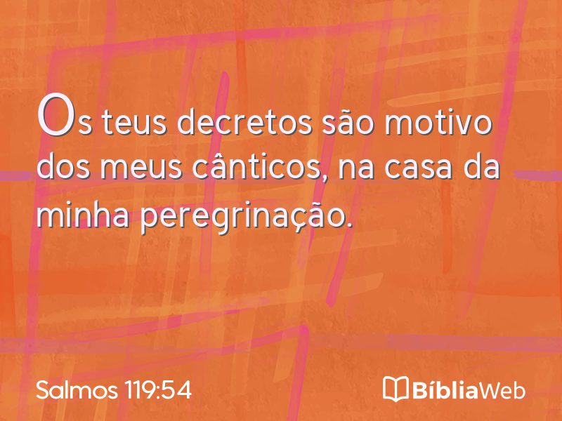 Salmos 119:54 em imagem para compartilhar