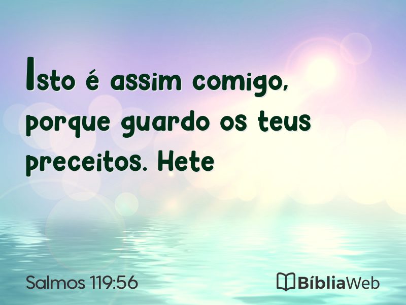 Salmos 119:56 em imagem para compartilhar