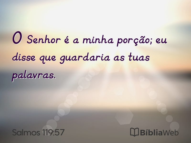 Salmos 119:57 em imagem para compartilhar
